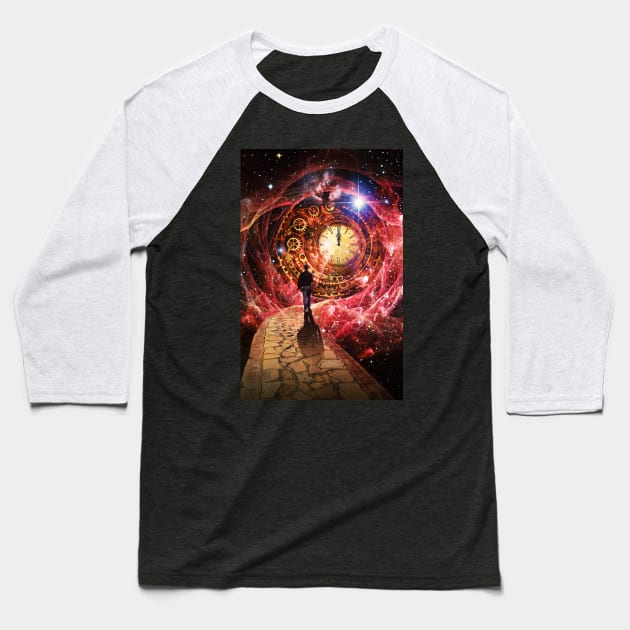 Time And Space Baseball T-Shirt by SeamlessOo